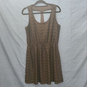 Candalite - Juniors black woven tank-top midi dress with T-shaped  back. Size- L